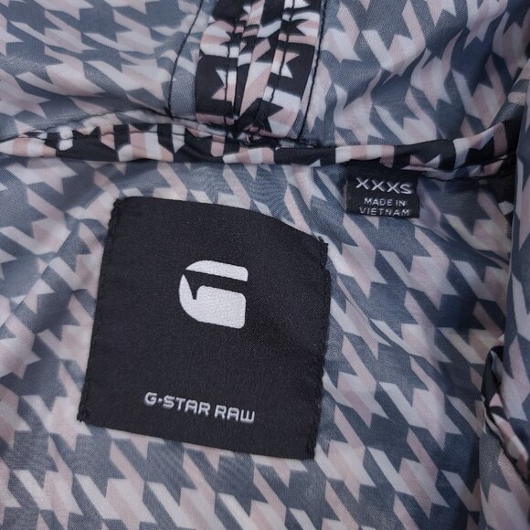 G-Star Raw Jacket Women's XXXS Strett Hooded Parka Herringbone Lightweight - Picture 5 of 8